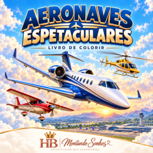 Livro de Colorir – Aeronaves | Aventuras pelos Céus