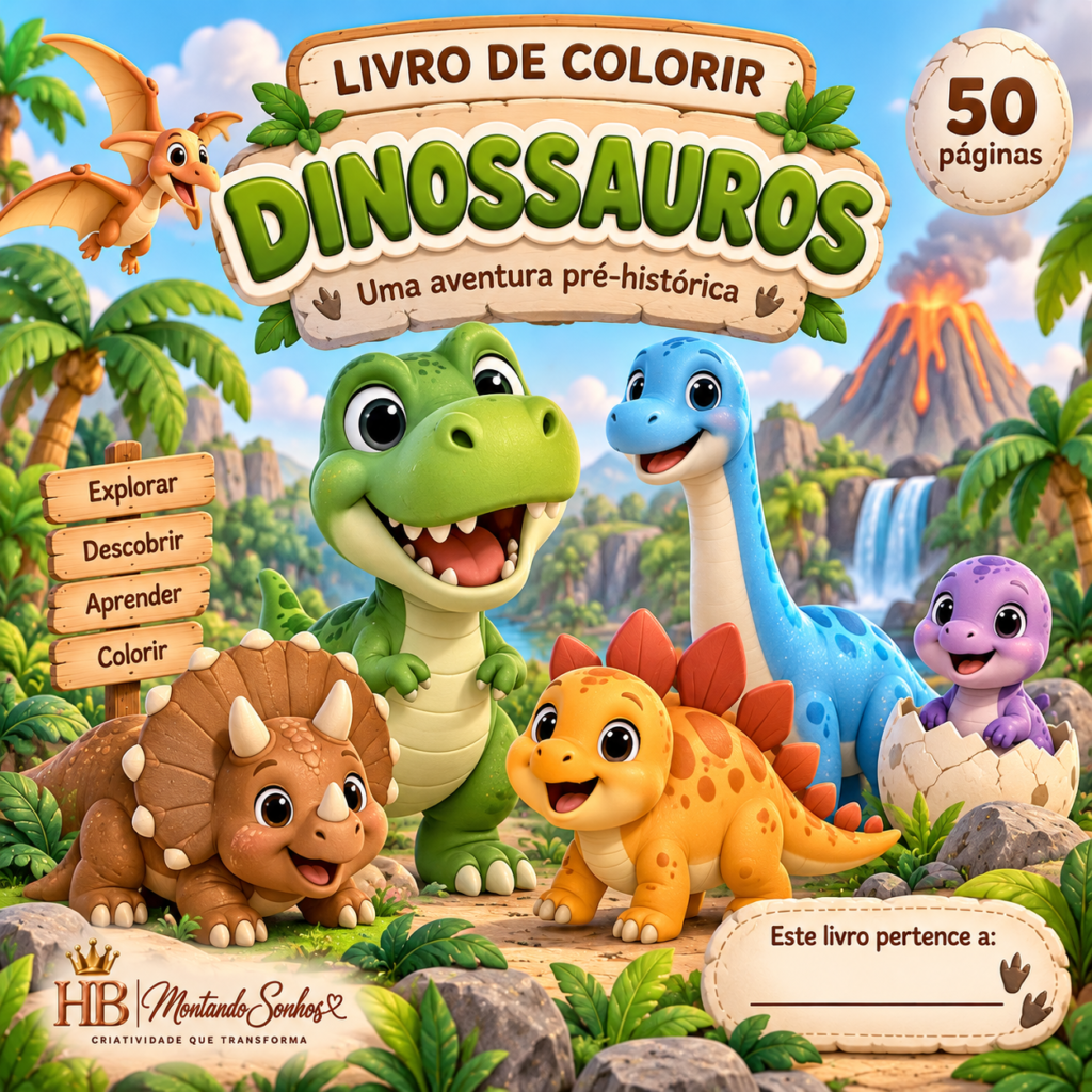 Livro de Colorir – Dinossauros