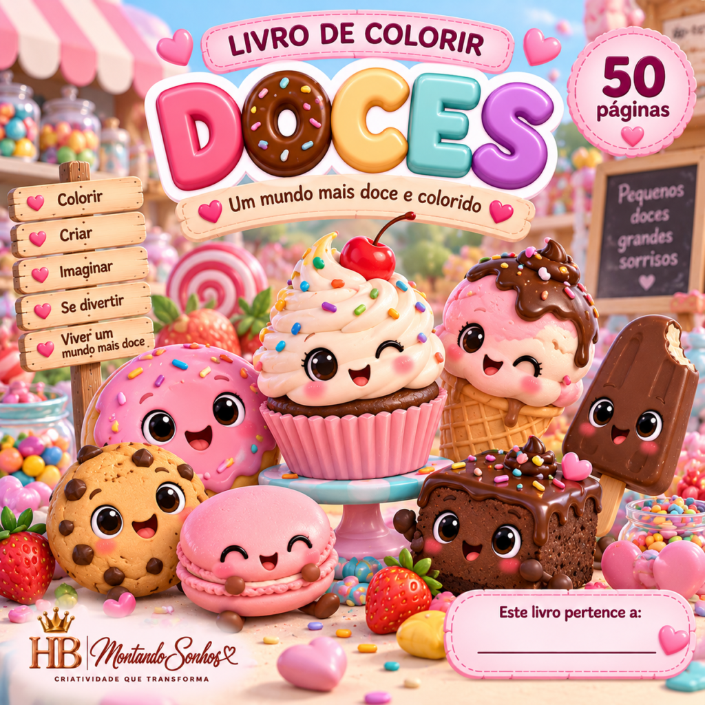 Livro de Colorir – Doces