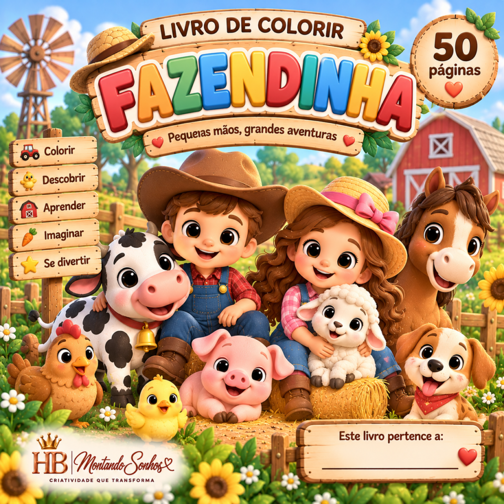 Livro de Colorir – Fazendinha