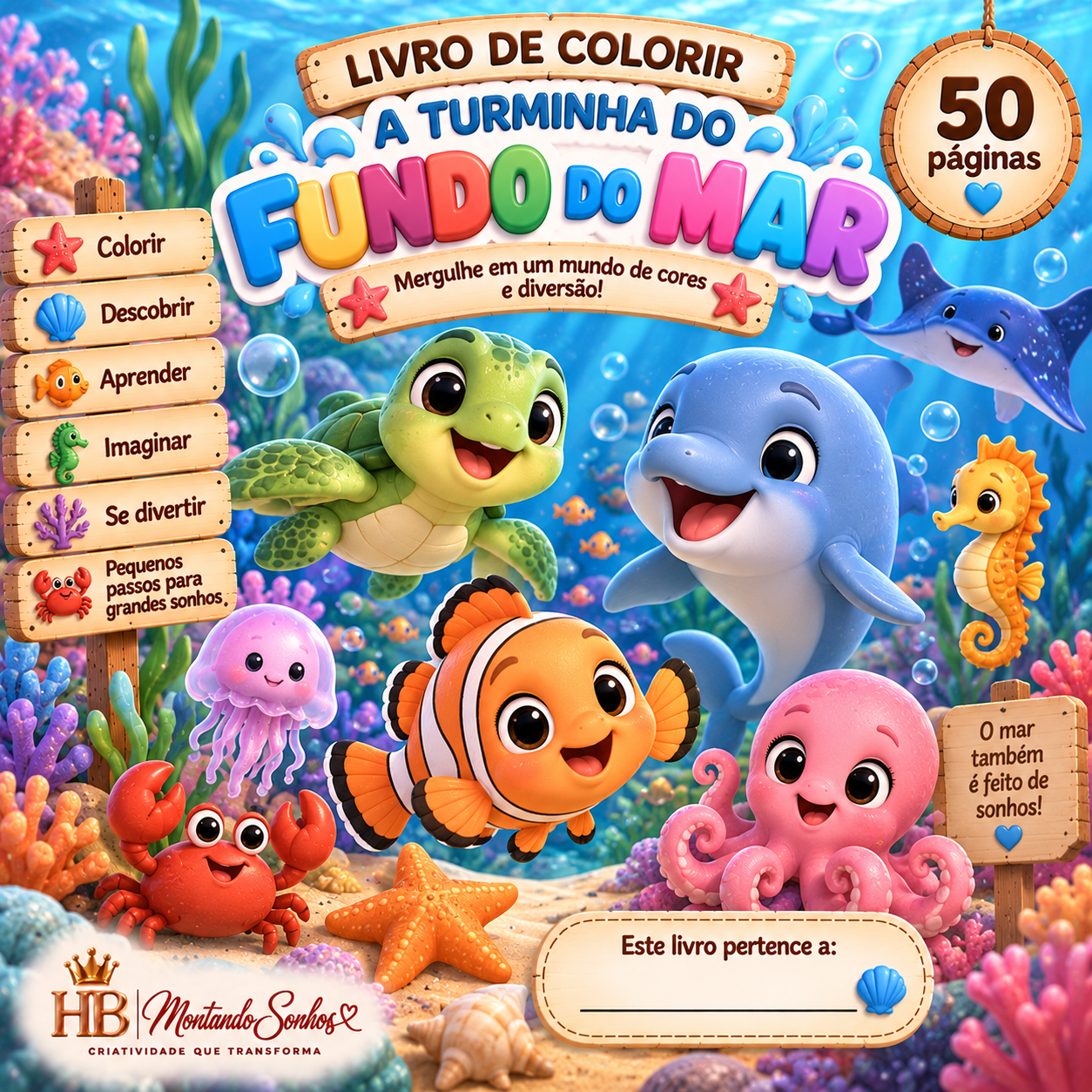 Livro de Colorir – A Turminha do Fundo do Mar