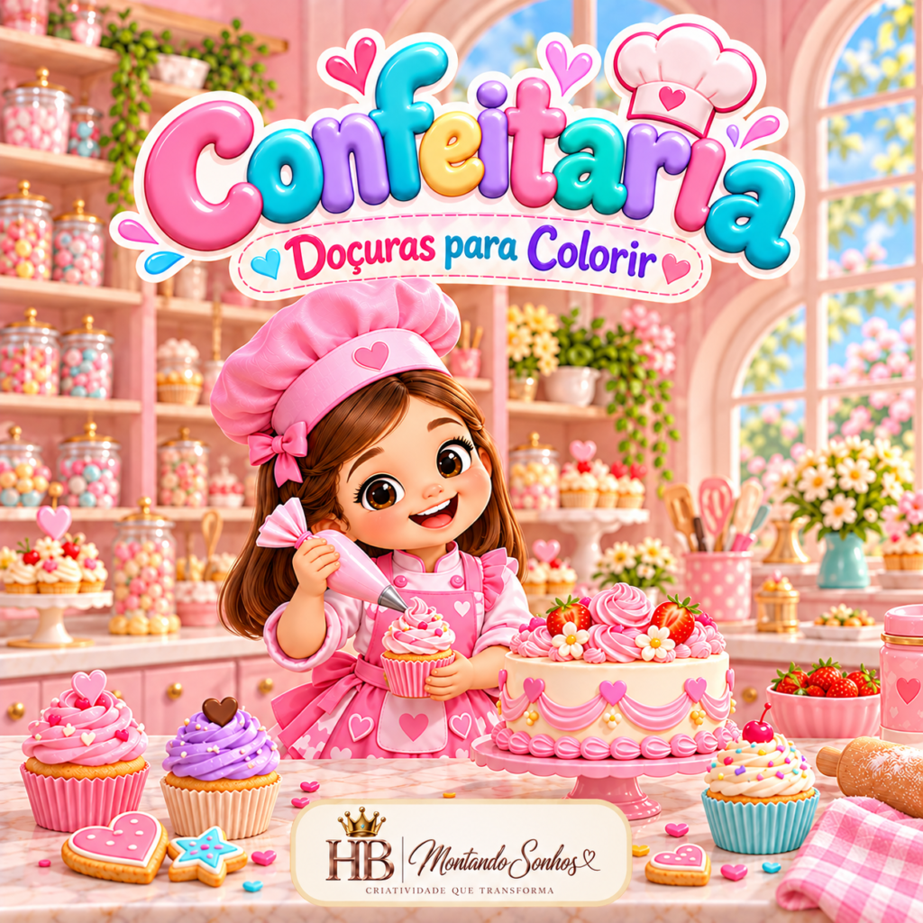 Livro de Colorir – Confeitaria | Doces Encantos