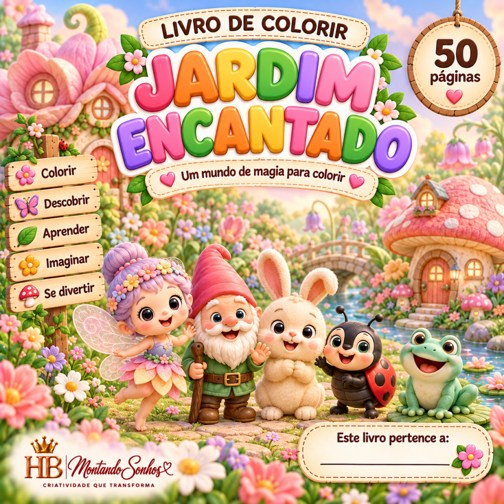 Livro de Colorir – Jardim Encantado